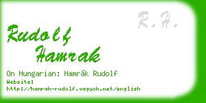 rudolf hamrak business card