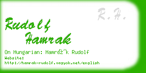 rudolf hamrak business card